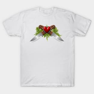 crossed bushcraft knives T-Shirt